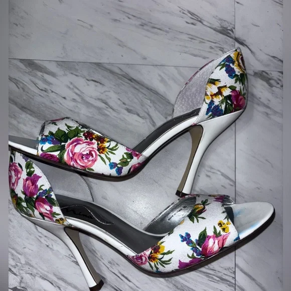 NWT Nina Floral Women's Heels Size: 9 With box - Picture 4 of 7